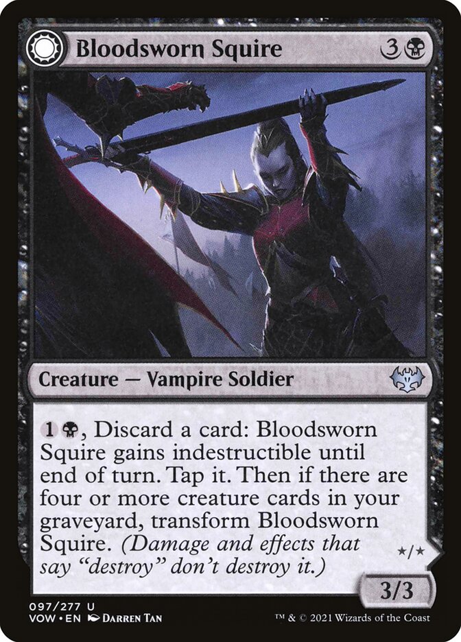 Bloodsworn Squire // Bloodsworn Knight · Innistrad: Crimson Vow (VOW) #97