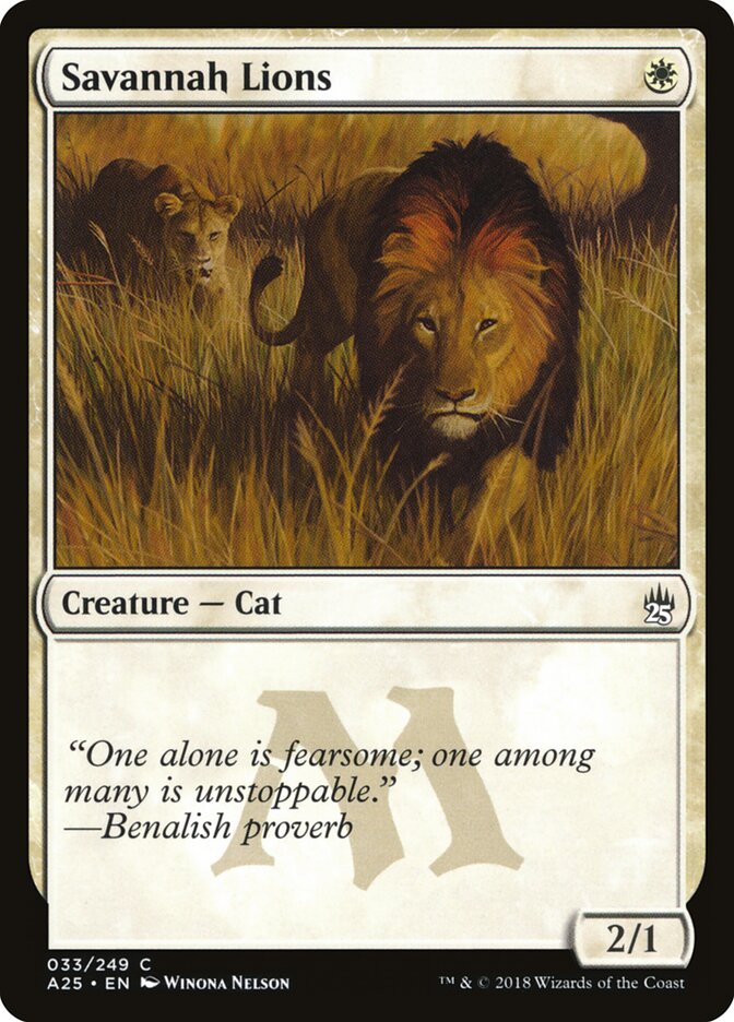 Savannah Lions · Masters 25 (A25) #33