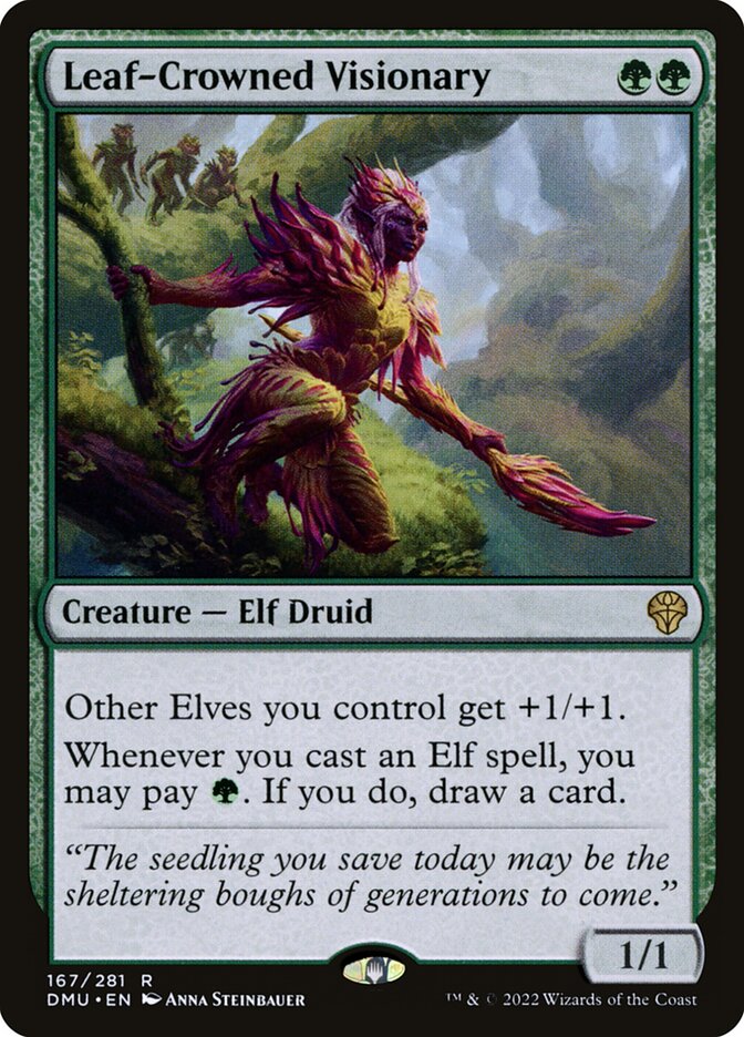 Leaf-Crowned Visionary · Dominaria United (DMU) #167