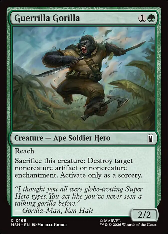 Guerrilla Gorilla · Marvel Super Heroes (MSH) #169