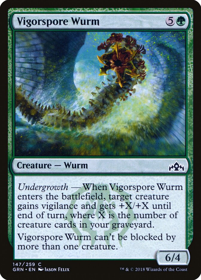 Vigorspore Wurm · Guilds of Ravnica (GRN) #147