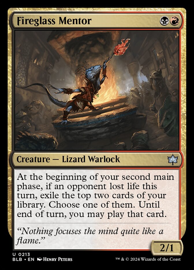 Fireglass Mentor · Bloomburrow (BLB) #213