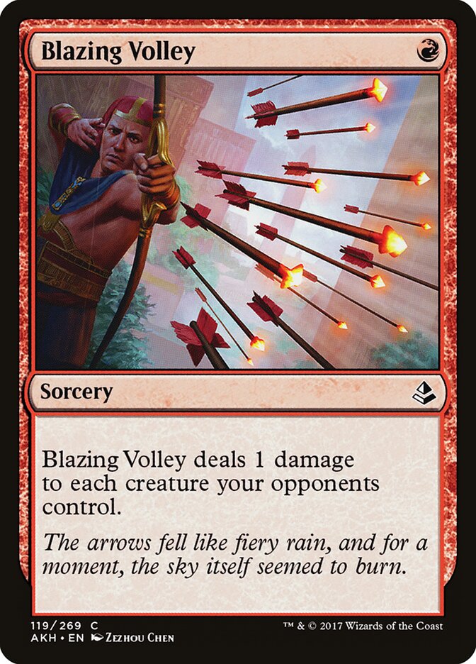 Blazing Volley · Amonkhet (AKH) #119