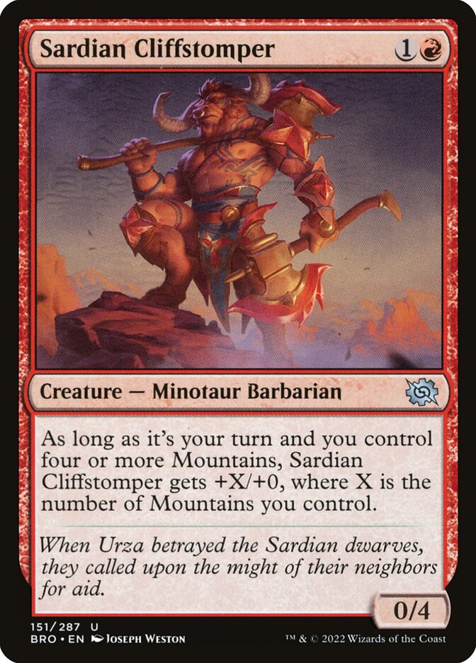 Sardian Cliffstomper · The Brothers' War (BRO) #151