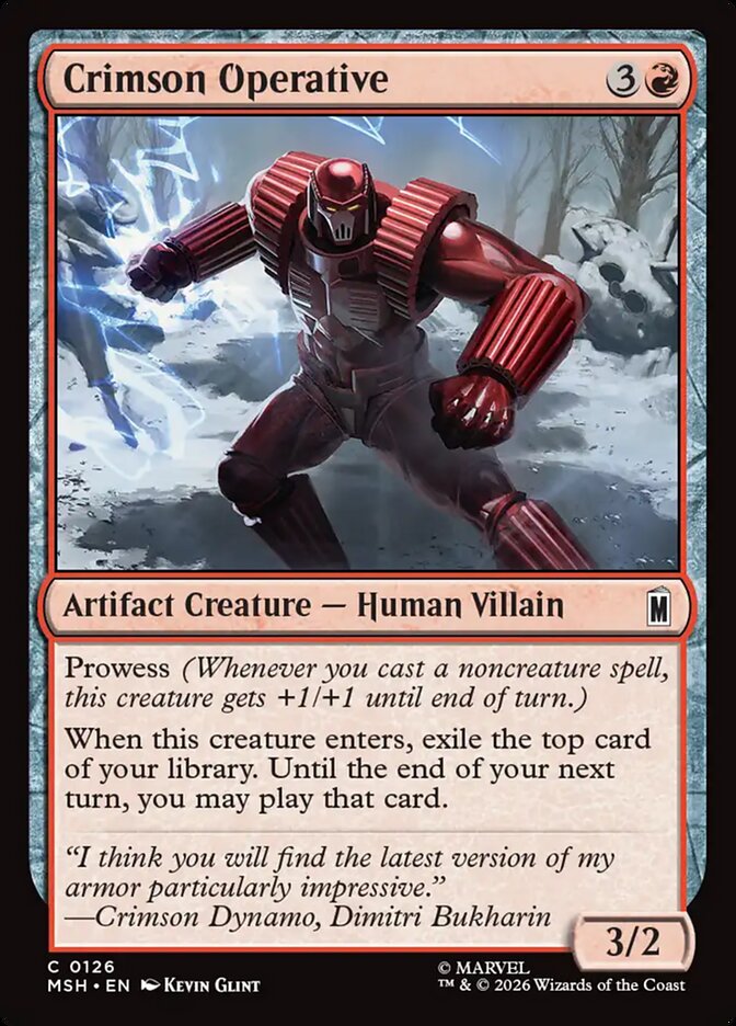 Crimson Operative · Marvel Super Heroes (MSH) #126