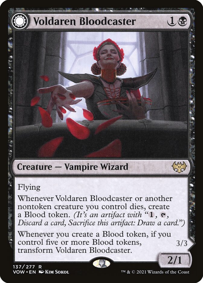 Voldaren Bloodcaster // Bloodbat Summoner · Innistrad: Crimson Vow (VOW) #137