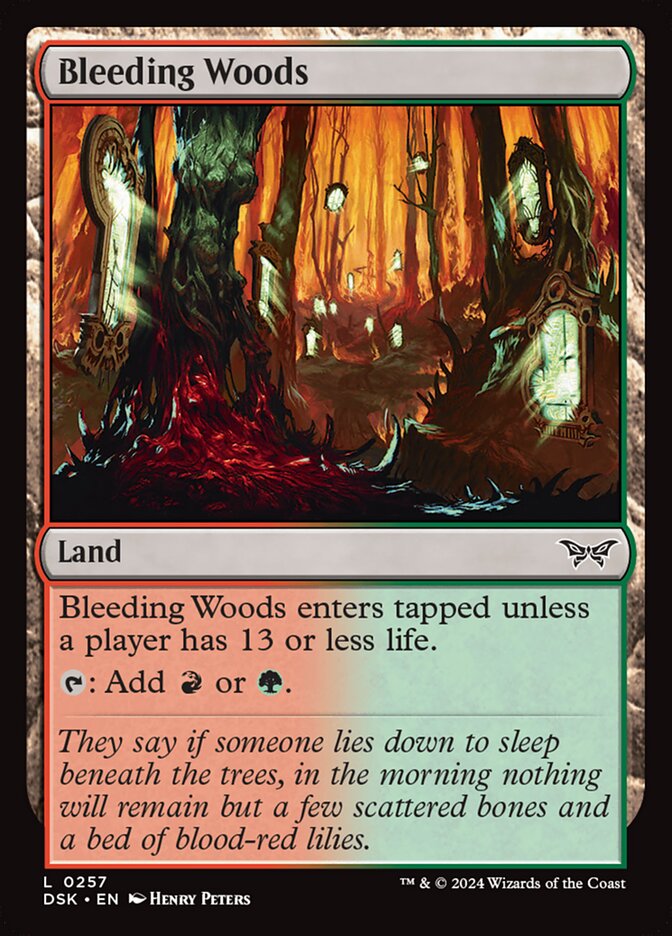 Bleeding Woods · Duskmourn: House of Horror (DSK) #257
