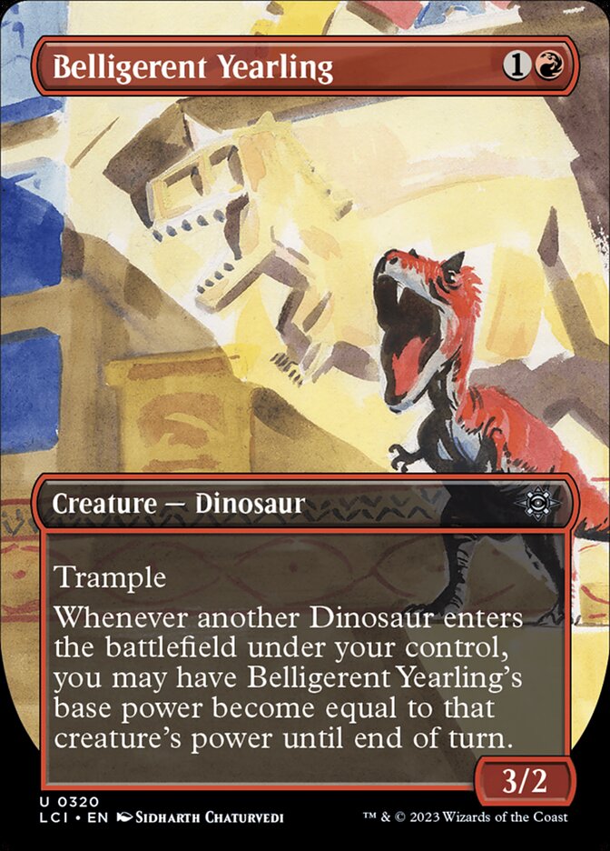 Belligerent Yearling · The Lost Caverns of Ixalan (LCI) #320 · borderless