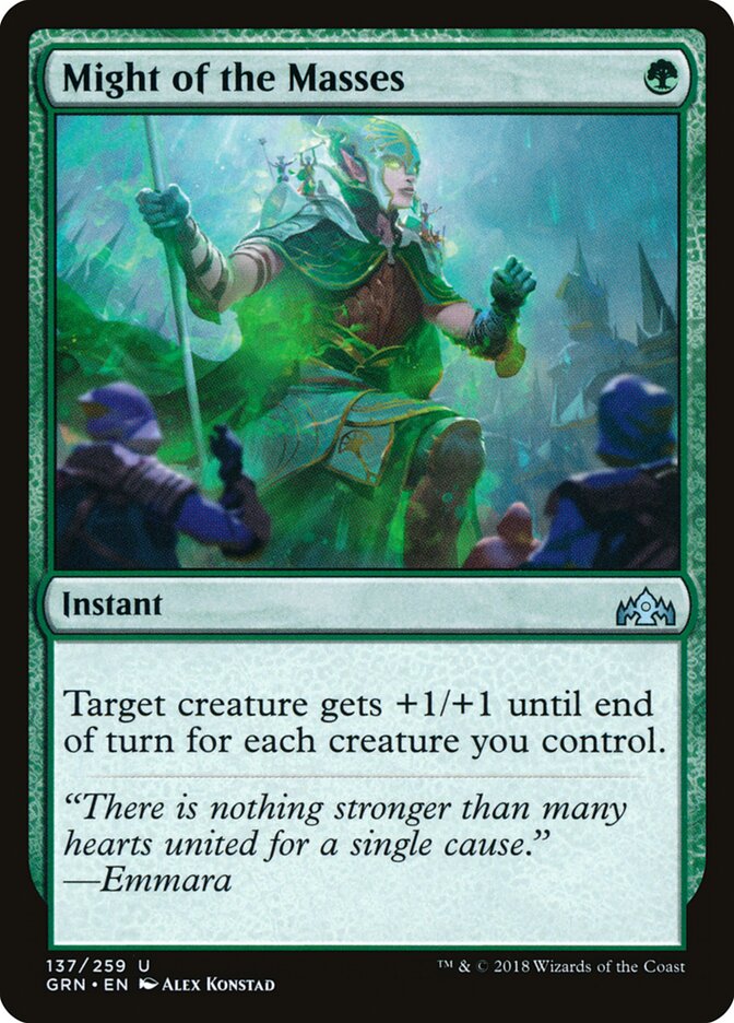 Might of the Masses · Guilds of Ravnica (GRN) #137