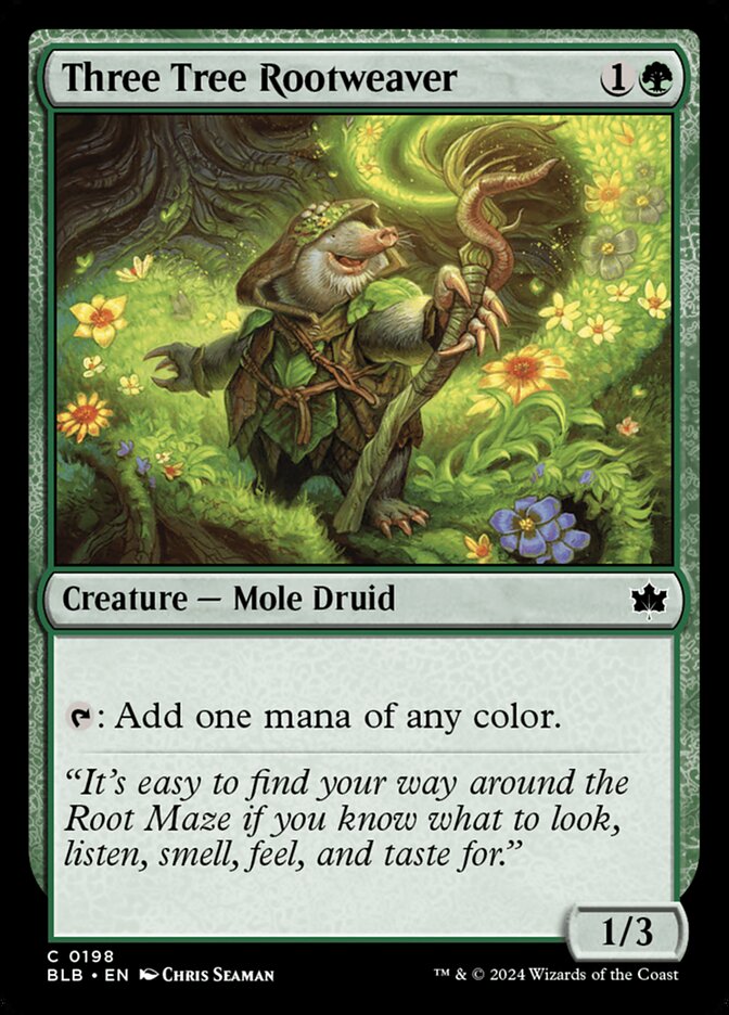 Three Tree Rootweaver · Bloomburrow (BLB) #198