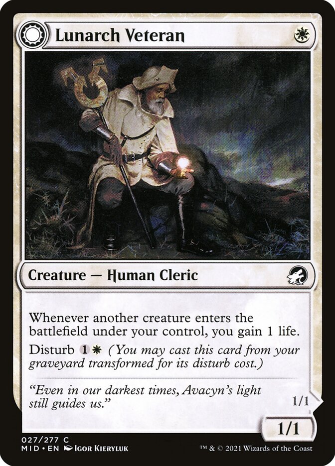 Lunarch Veteran // Luminous Phantom · Innistrad: Midnight Hunt (MID) #27