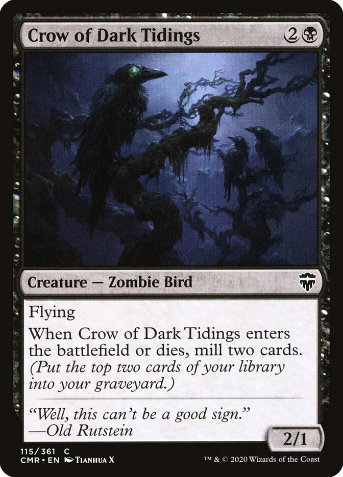 Crow of Dark Tidings · Commander Legends (CMR) #115