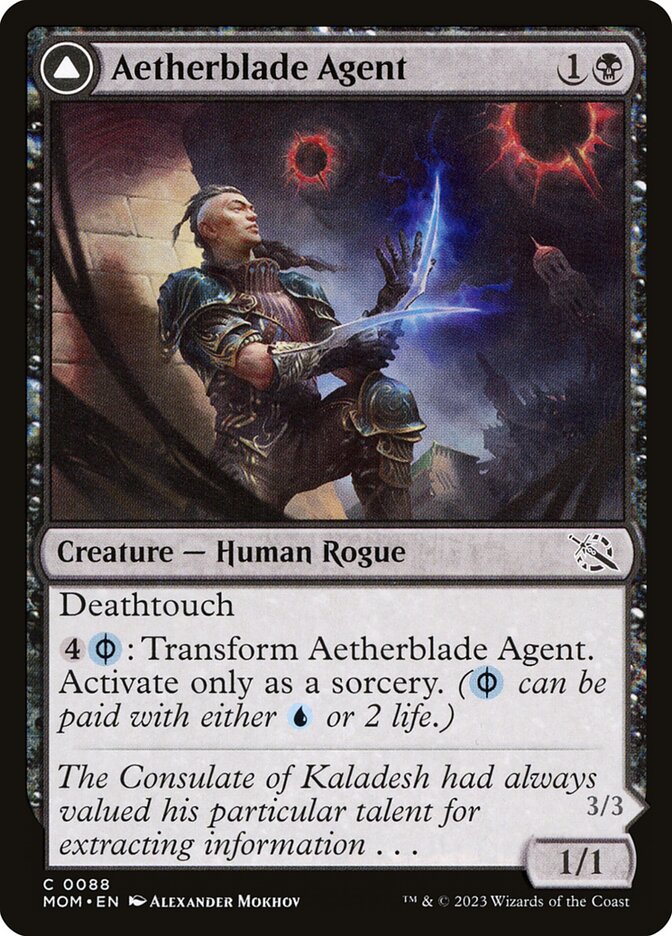 Aetherblade Agent // Gitaxian Mindstinger · March of the Machine (MOM) #88