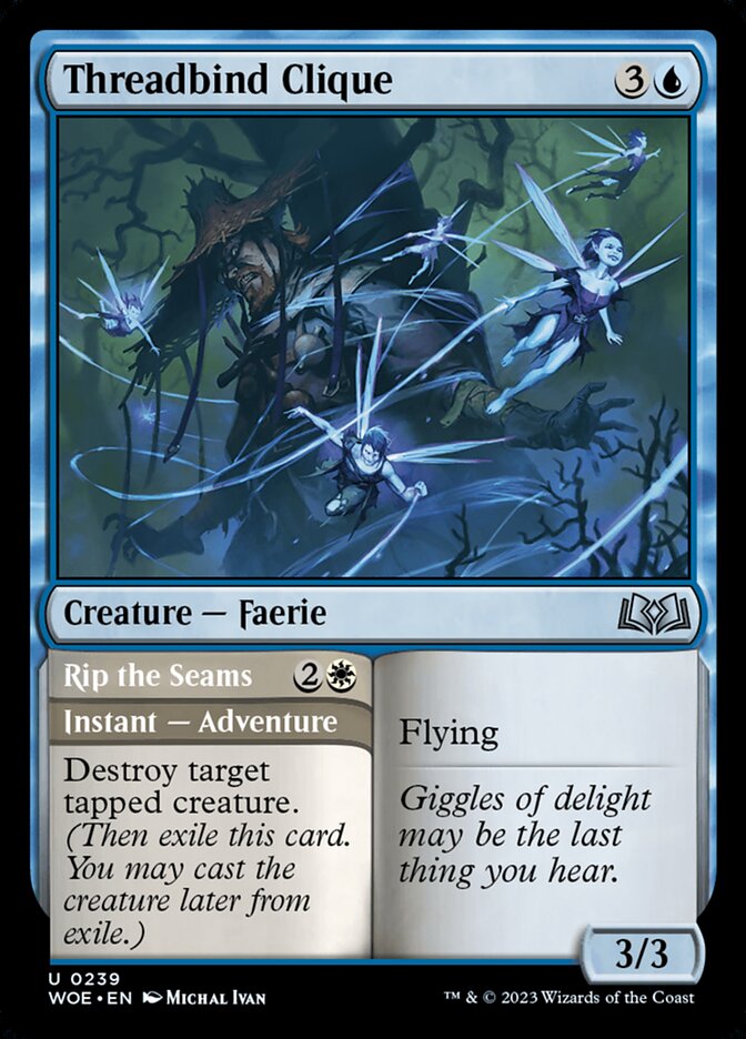 Threadbind Clique // Rip the Seams · Wilds of Eldraine (WOE) #239