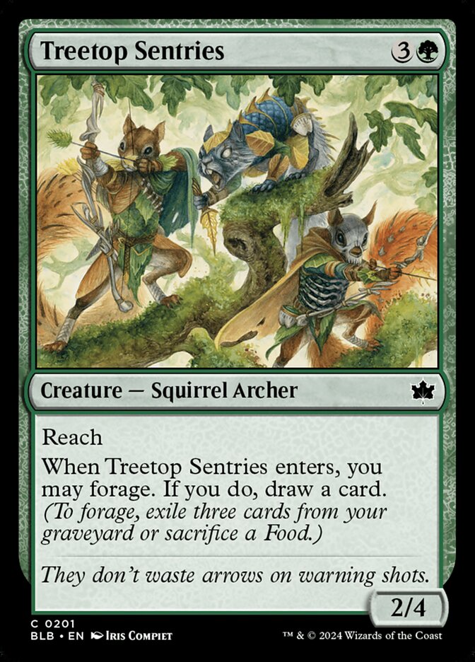 Treetop Sentries · Bloomburrow (BLB) #201