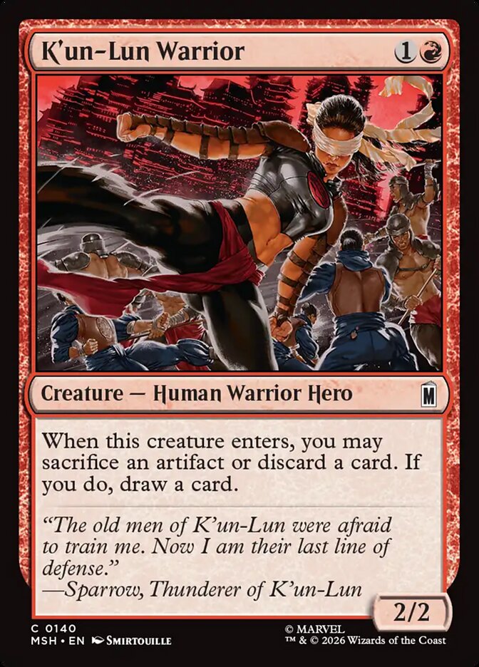 K'un-Lun Warrior · Marvel Super Heroes (MSH) #140