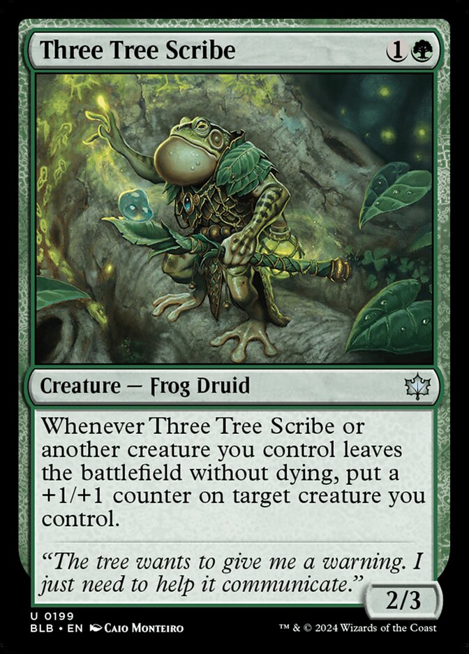 Three Tree Scribe · Bloomburrow (BLB) #199