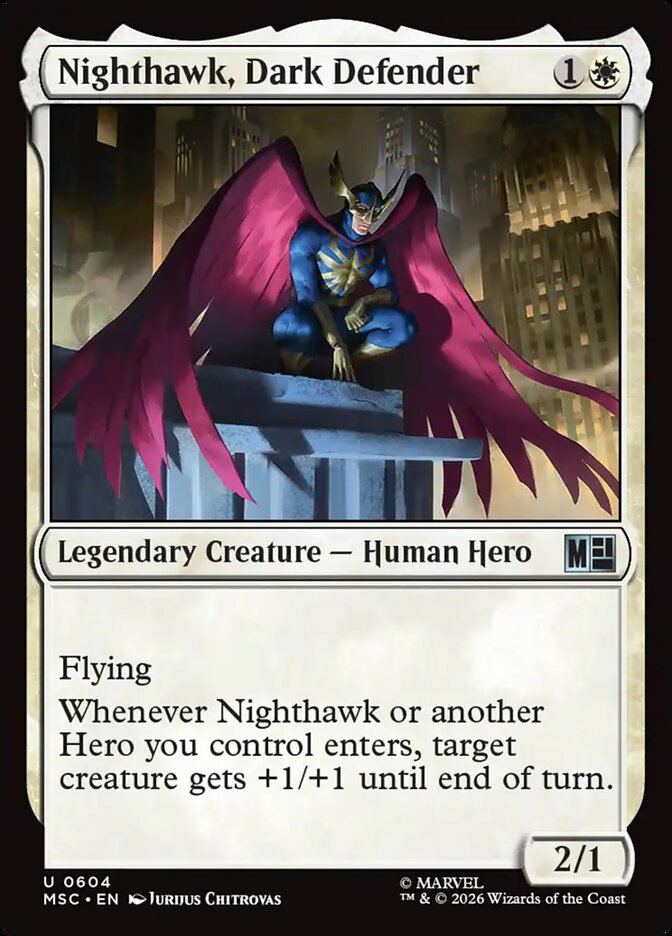 Nighthawk, Dark Defender · Marvel Super Heroes Commander (MSC) #604
