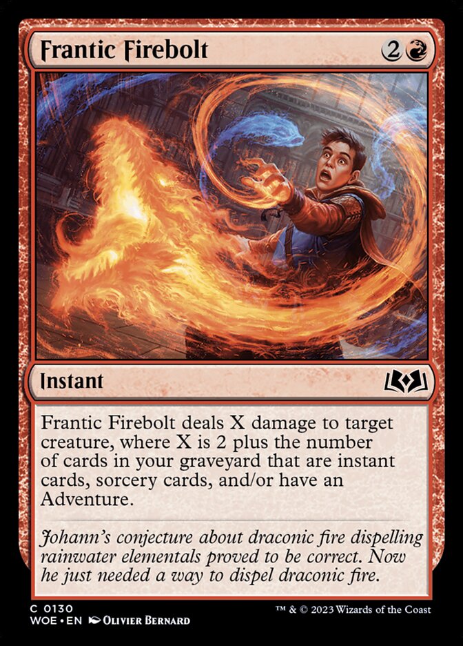 Frantic Firebolt · Wilds of Eldraine (WOE) #130