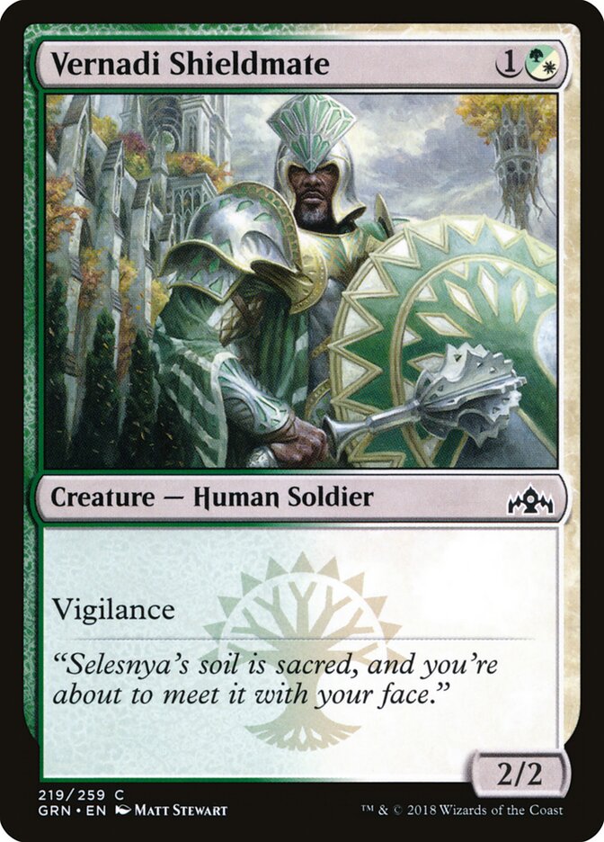 Vernadi Shieldmate · Guilds of Ravnica (GRN) #219