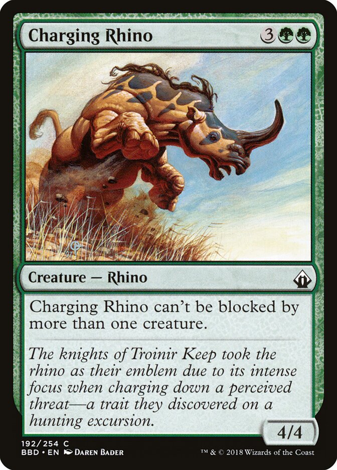 Charging Rhino · Battlebond (BBD) #192