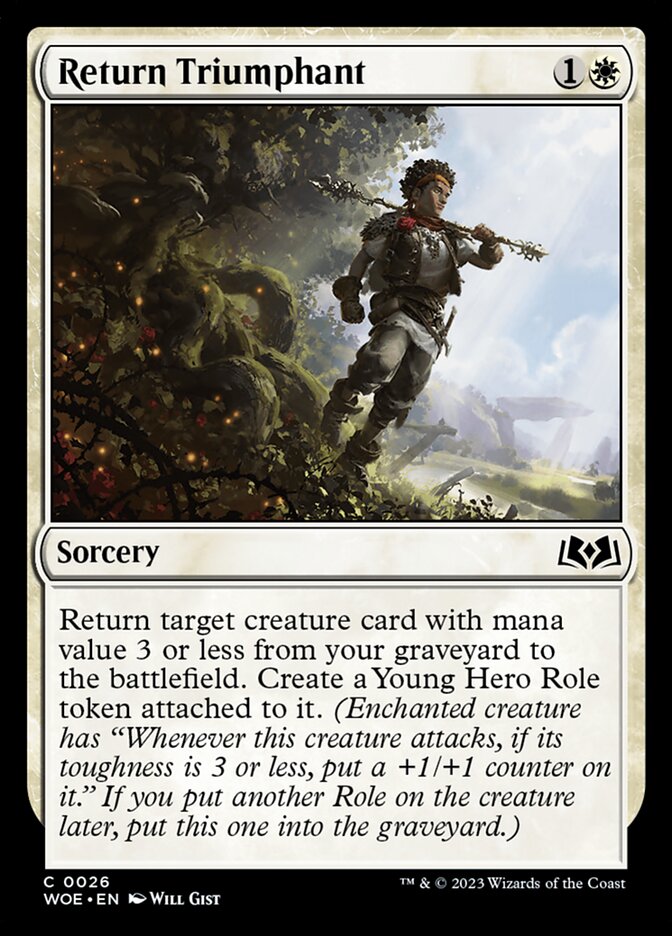 Return Triumphant · Wilds of Eldraine (WOE) #26