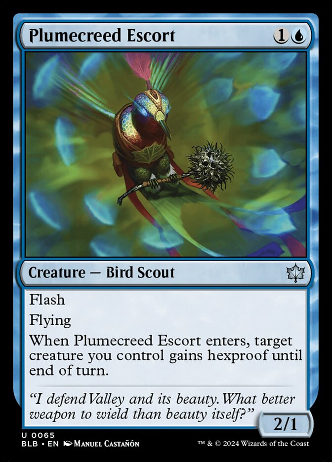Plumecreed Escort · Bloomburrow (BLB) #65