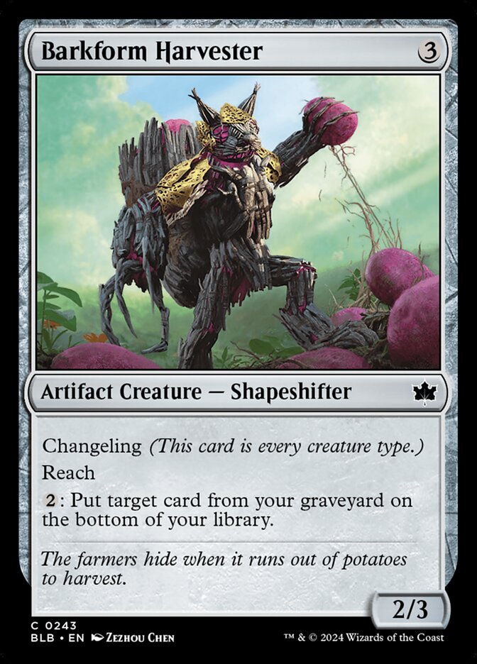 Barkform Harvester · Bloomburrow (BLB) #243
