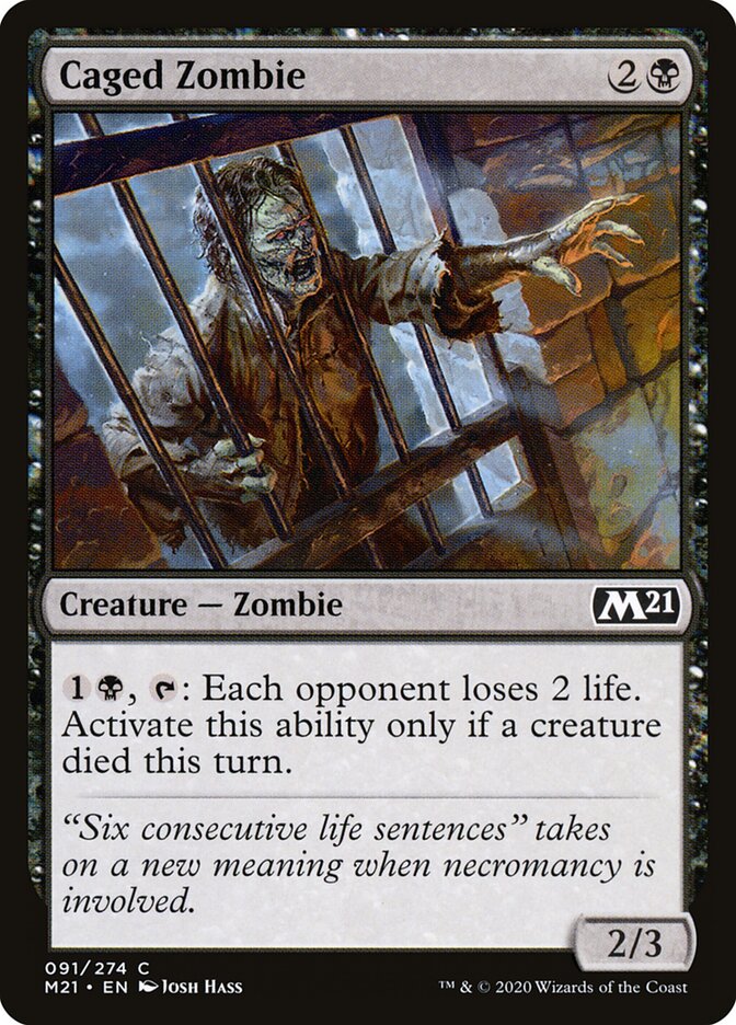 Caged Zombie · Core Set 2021 (M21) #91