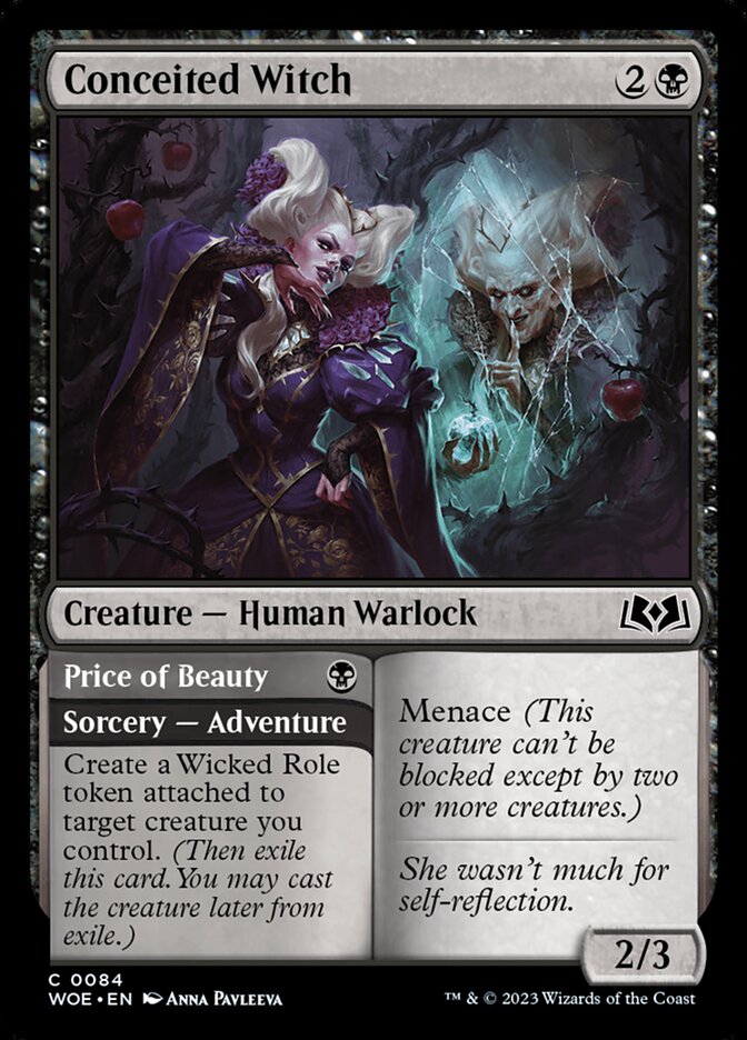 Conceited Witch // Price of Beauty · Wilds of Eldraine (WOE) #84
