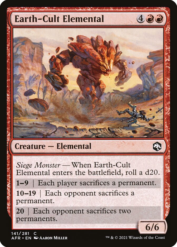 Earth-Cult Elemental · Adventures in the Forgotten Realms (AFR) #141