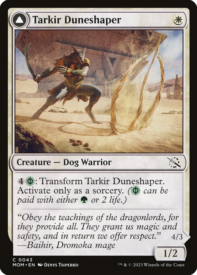 Tarkir Duneshaper // Burnished Dunestomper · March of the Machine (MOM) #43