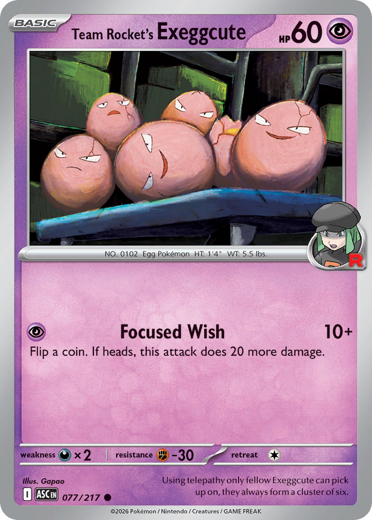 Team Rocket's Exeggcute · Ascended Heroes (ME2PT5) #77