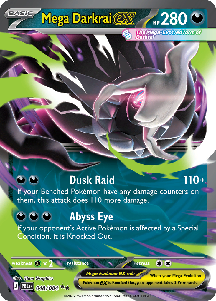 Mega Darkrai ex · Pitch Black (ME5) #48