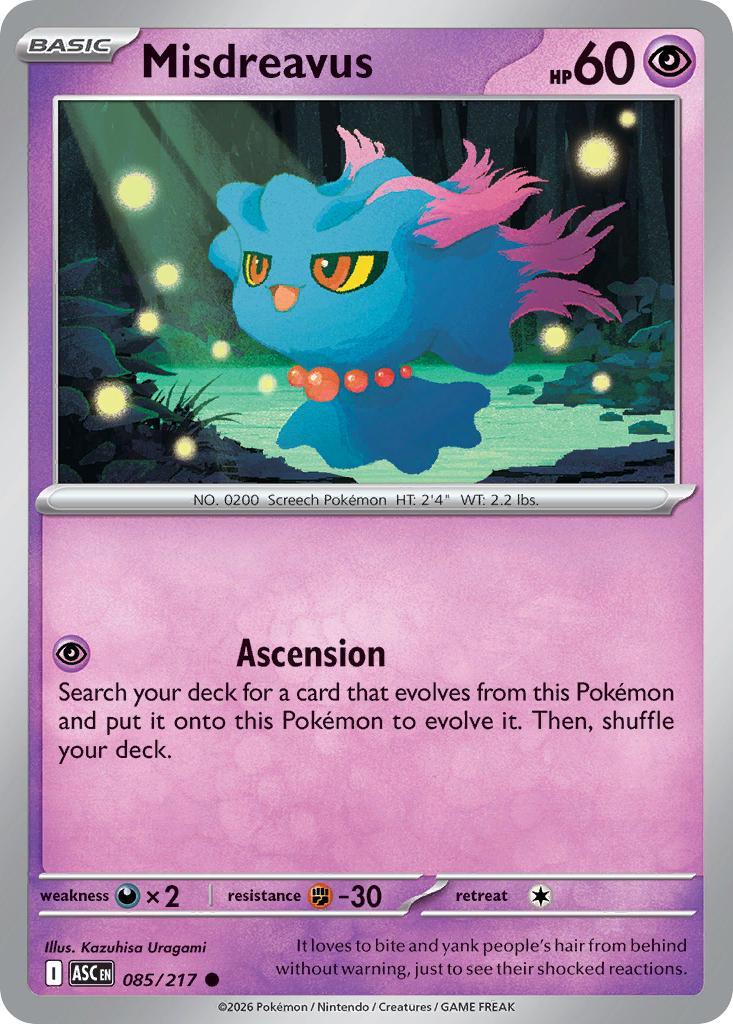 Misdreavus · Ascended Heroes (ME2PT5) #85 · dusk-ball