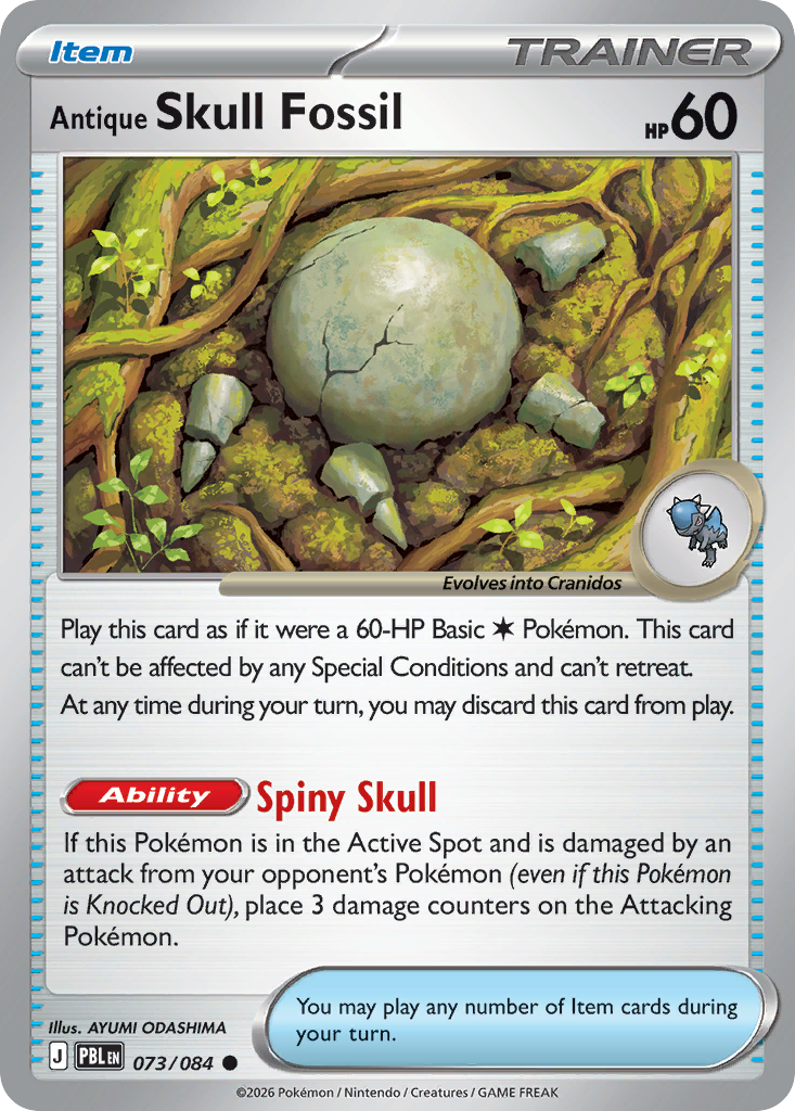 Antique Skull Fossil · Pitch Black (ME5) #73