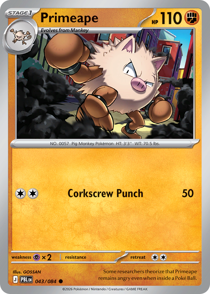Primeape · Pitch Black (ME5) #43
