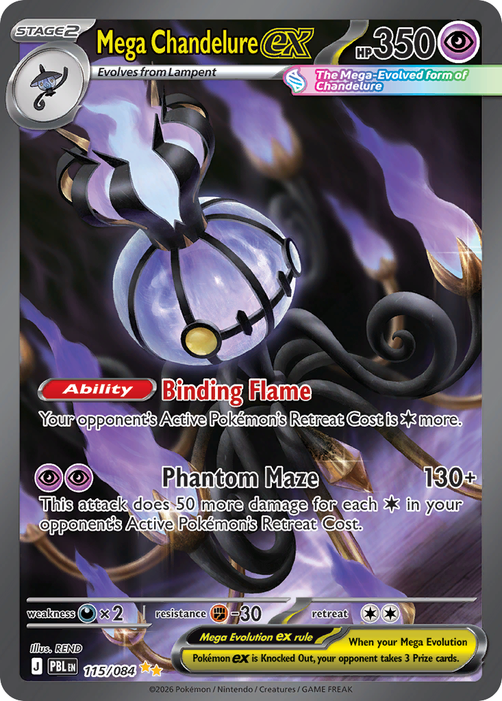 Mega Chandelure ex · Pitch Black (ME5) #115