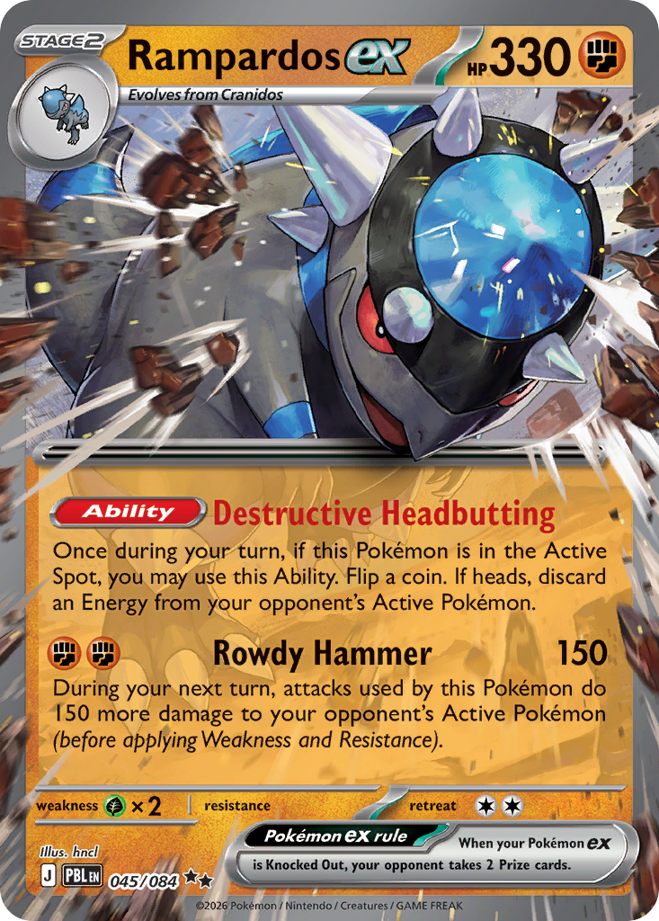 Rampardos ex · Pitch Black (ME5) #45